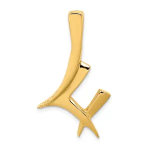 14k Yellow Gold Designer Slide Pendant