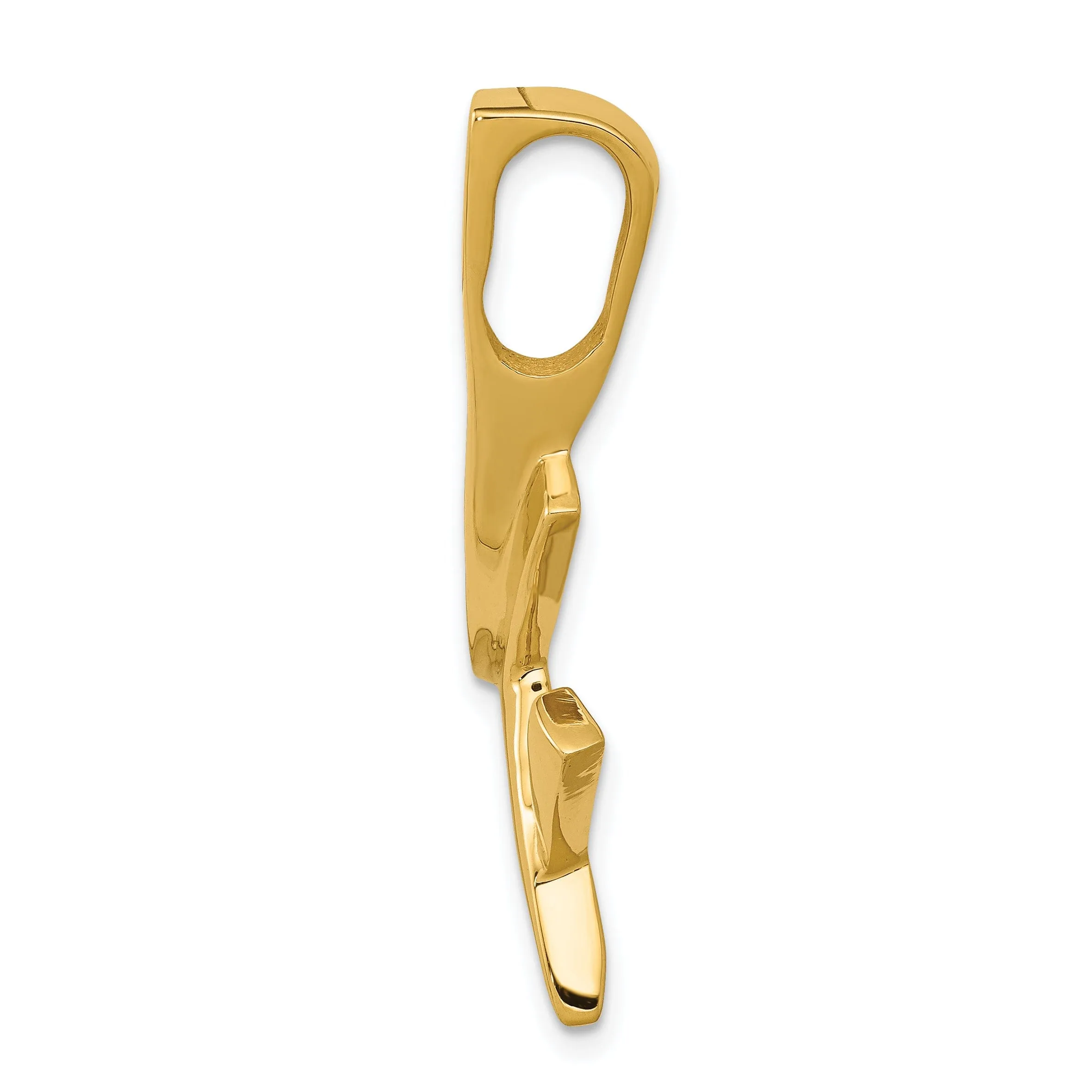 14k Yellow Gold Designer Slide Pendant