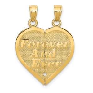 14k Yellow Gold Forever Heart Pendant