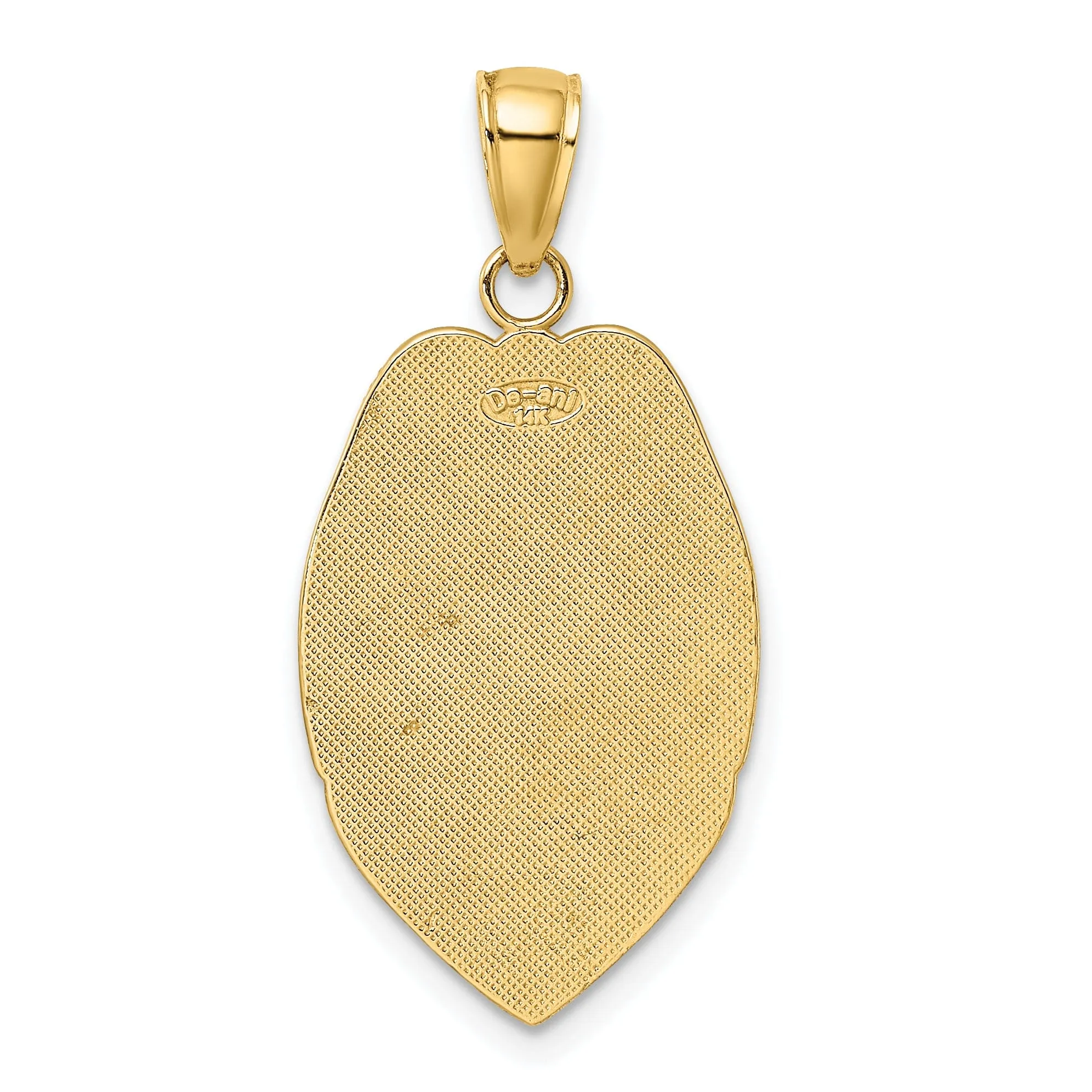 14k Yellow Gold Polished Police Badge Pendant