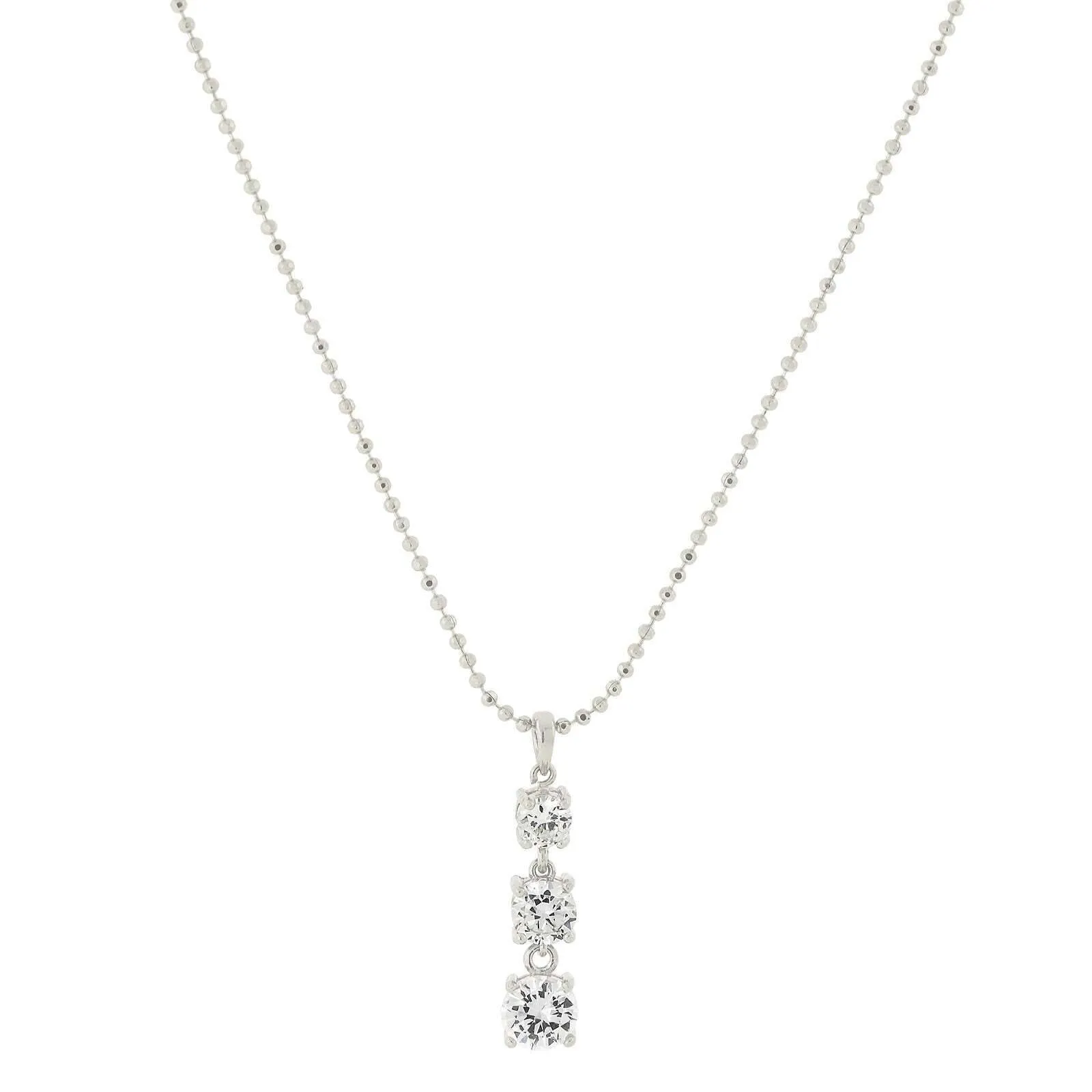 1928 Jewelry Cubic Zirconia Drop Necklace 18"