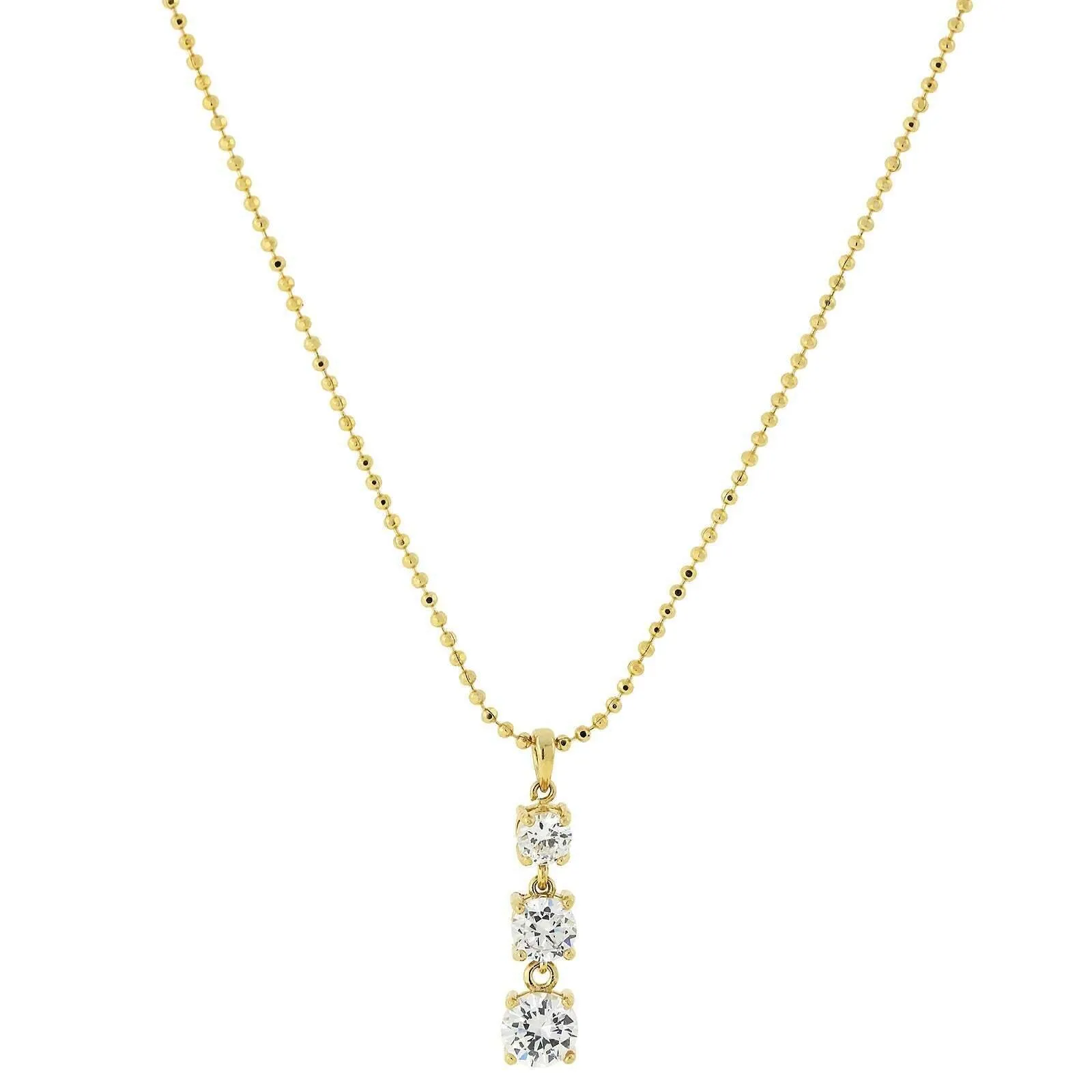 1928 Jewelry Cubic Zirconia Drop Necklace 18"