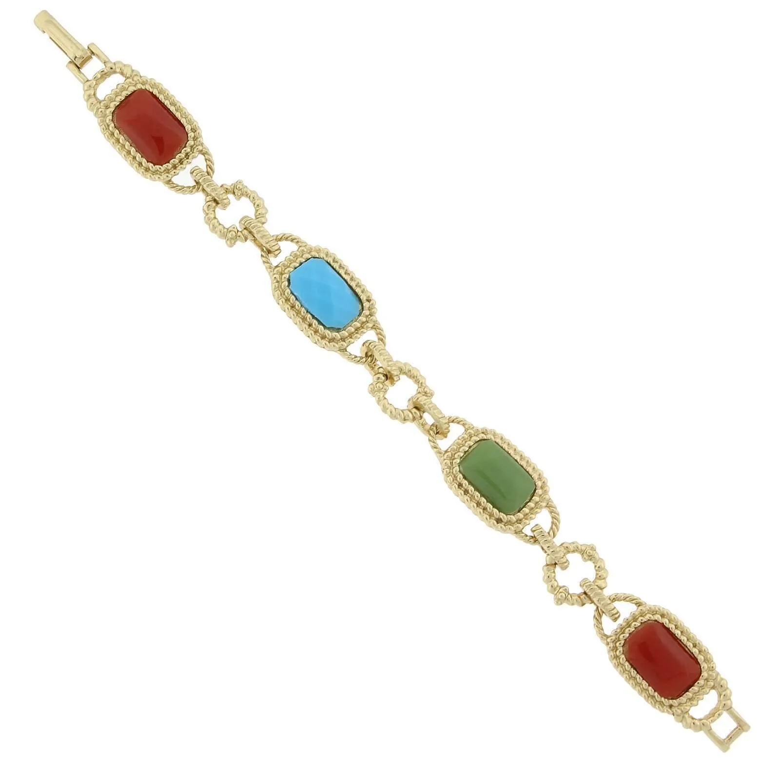 2028 Jewelry Multi-Color Link Clasp Bracelet