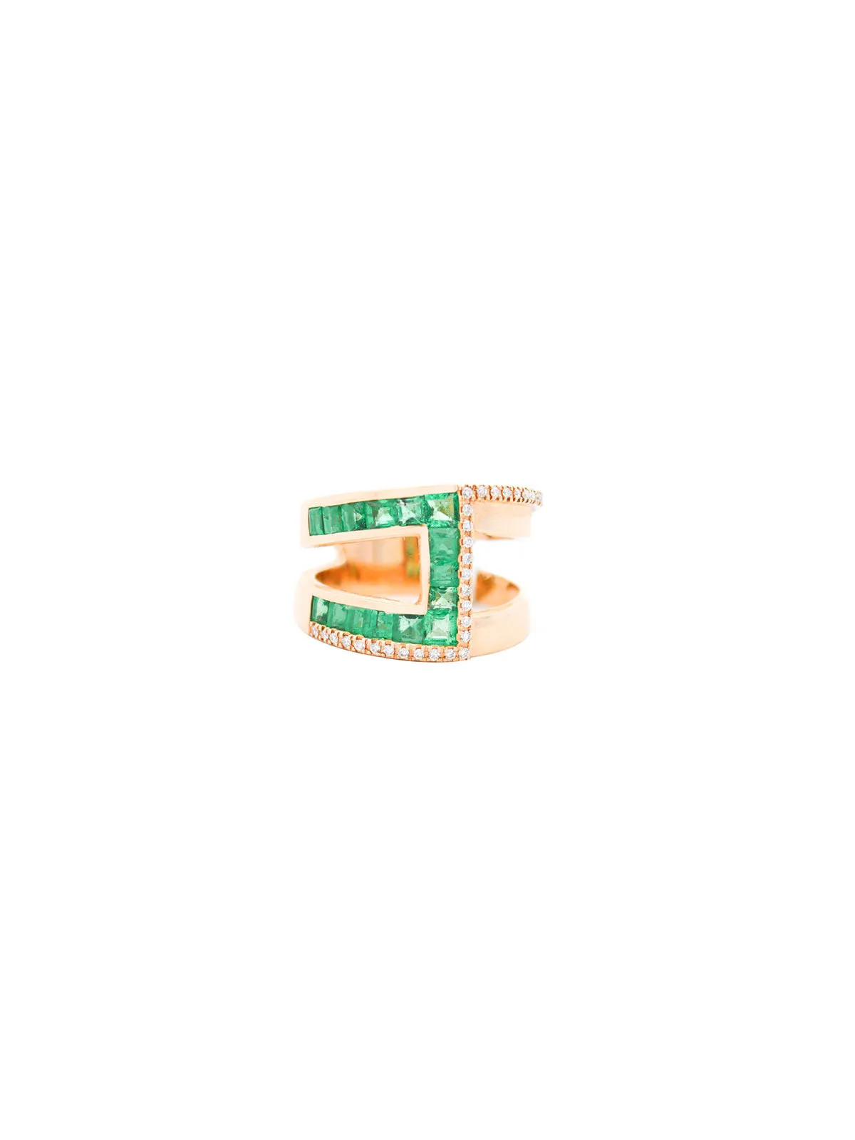 2.13ct Diamond Emerald 14K Gold Ring