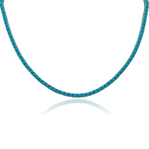 4 Prong Turquoise Tennis Choker