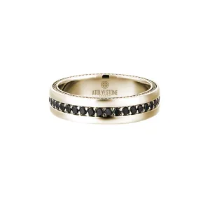 5.5 mm Pave Band Ring - Solid Gold