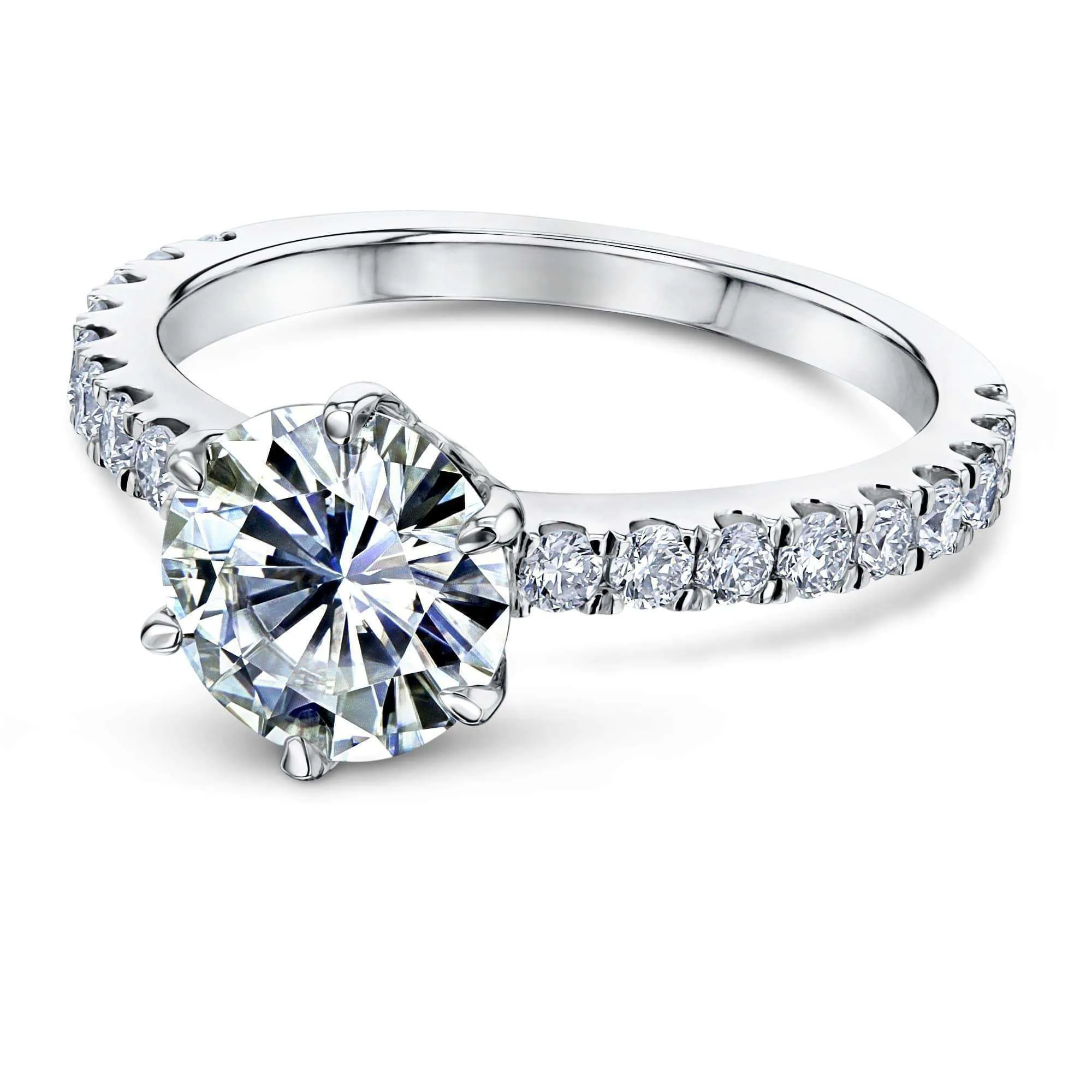 6-Prong 1.9ct Moissanite Ring