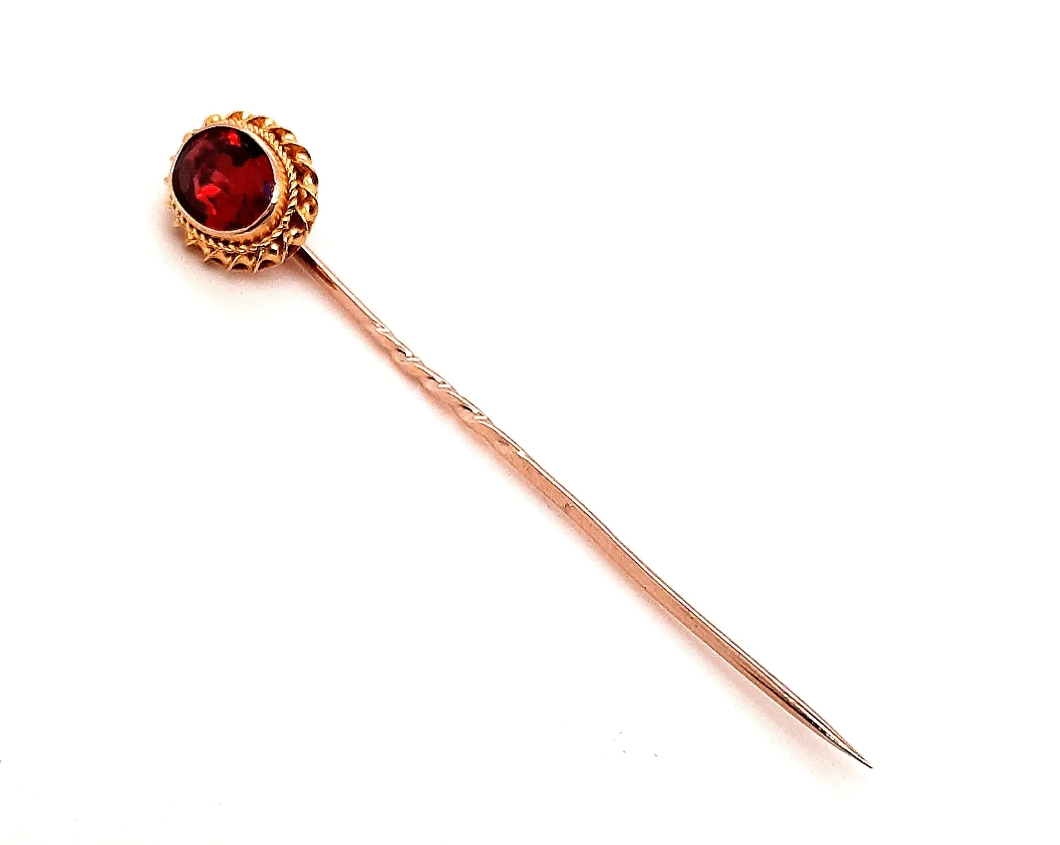 9ct Yellow Gold & Ruby Pin