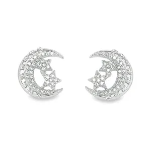 A362 Moon And Star Earrings