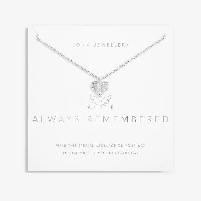 Always Remembered Silver 46cm   5cm Necklace 6111