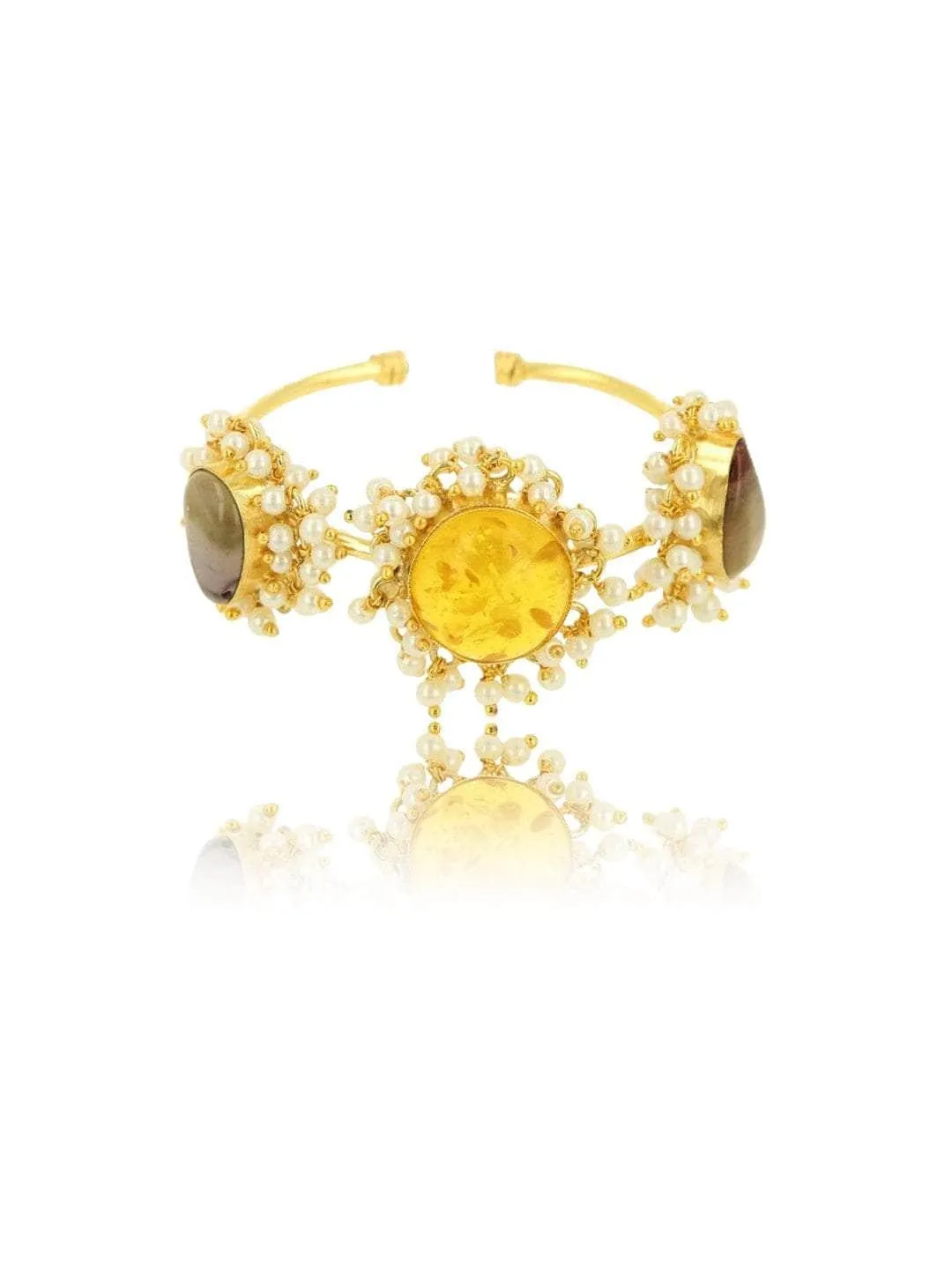 Amber Hand Cuff Yellow