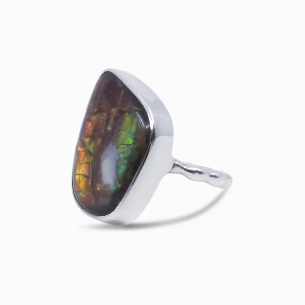 Ammolite Ring