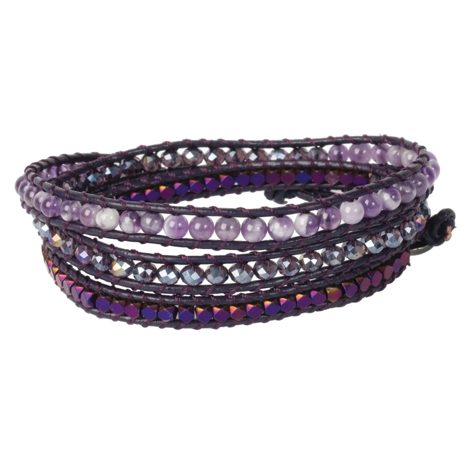 Beaded Wrap Bracelet Kit - Regal Purple