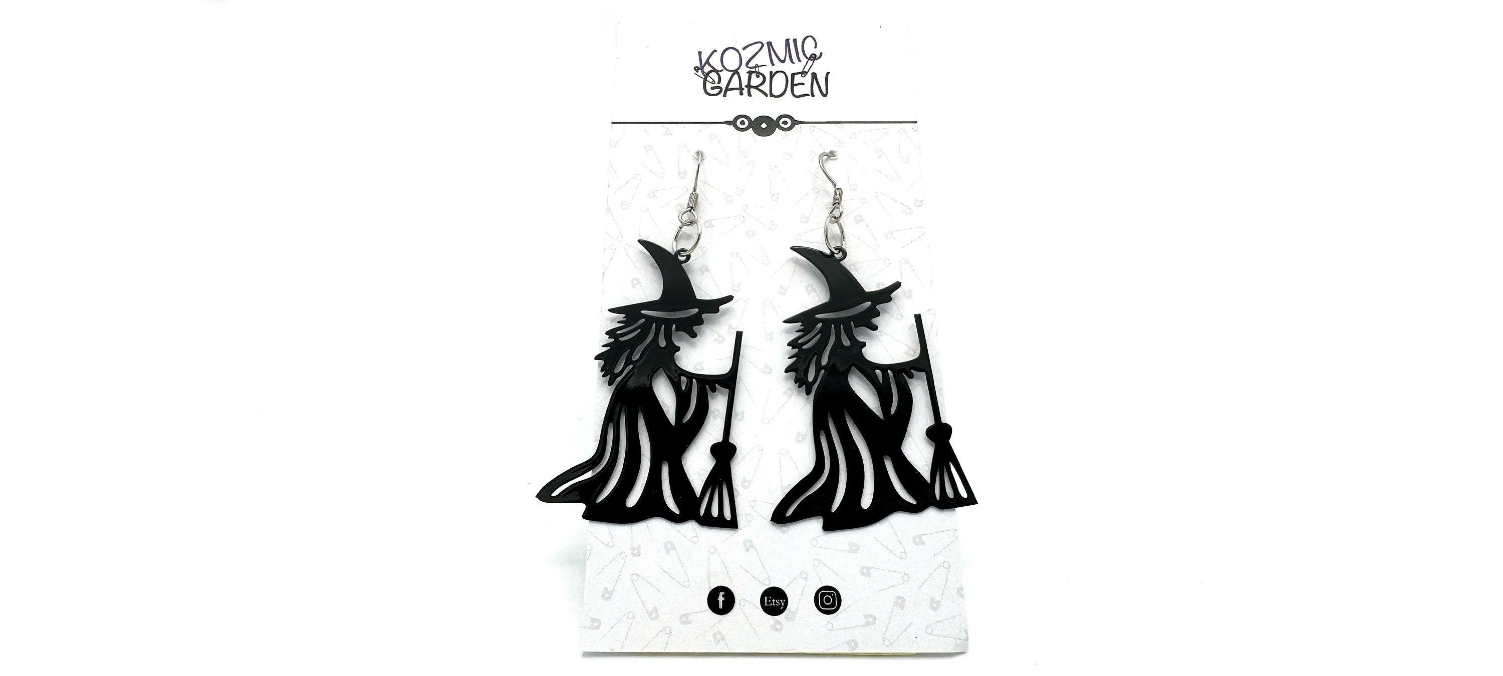 BLACK WITCH EARRINGS | Cast a Spell with Style!