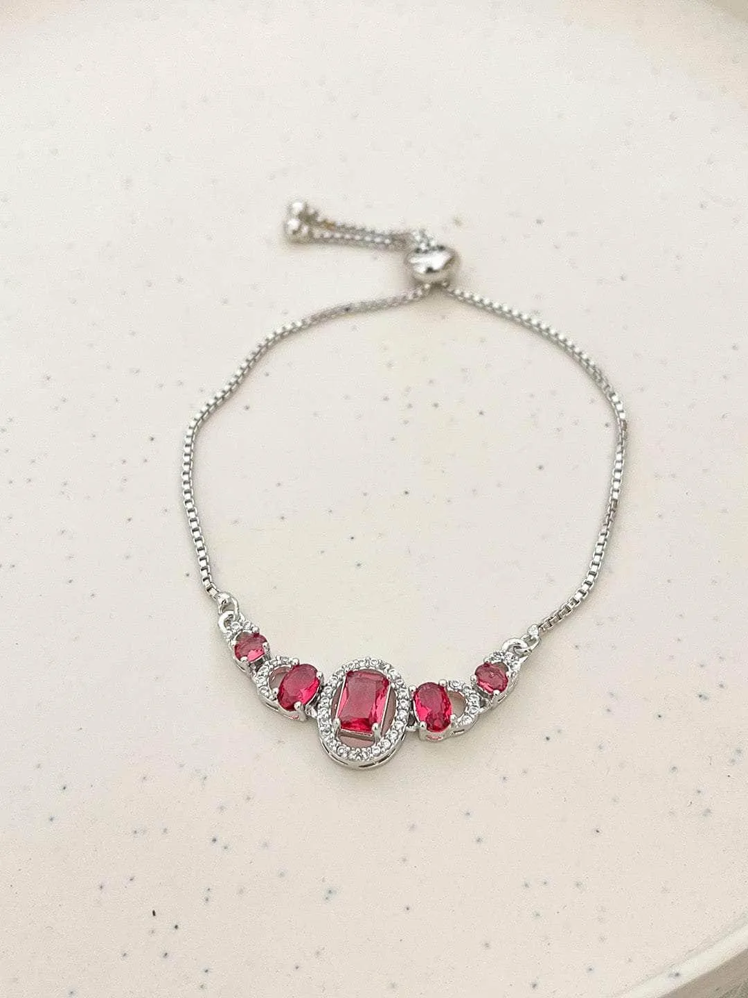 Cherry Red Adjustable Bracelet