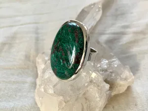 Chrysocolla Naevia Ring - Large Oval (US 7.5)