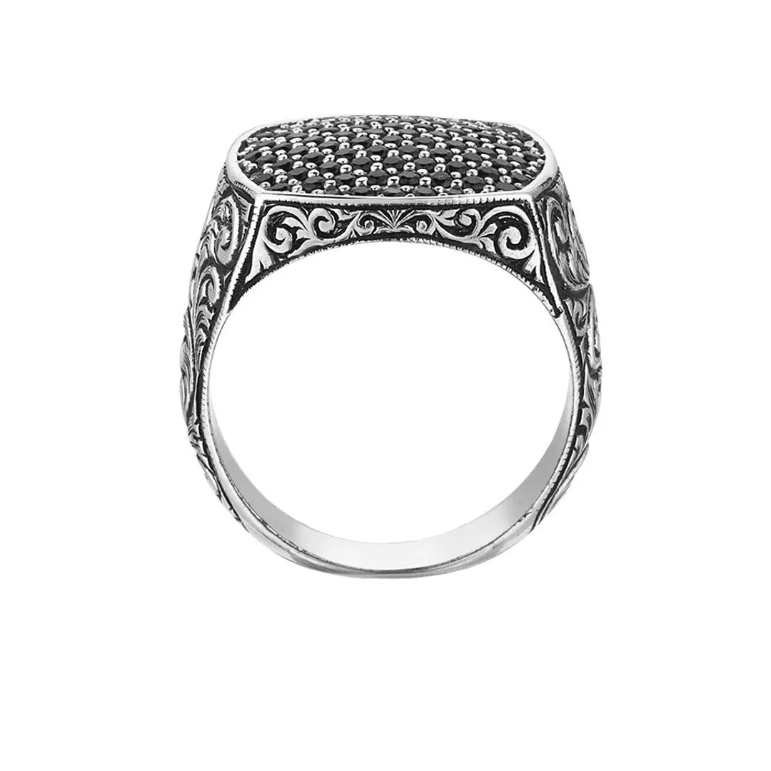 Classic Cushion Pave Ring - Solid Gold