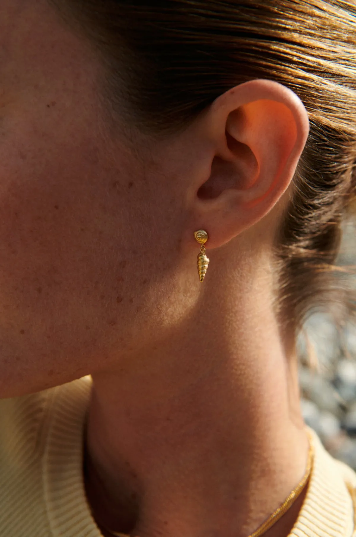 Cocoon Gold Earrings