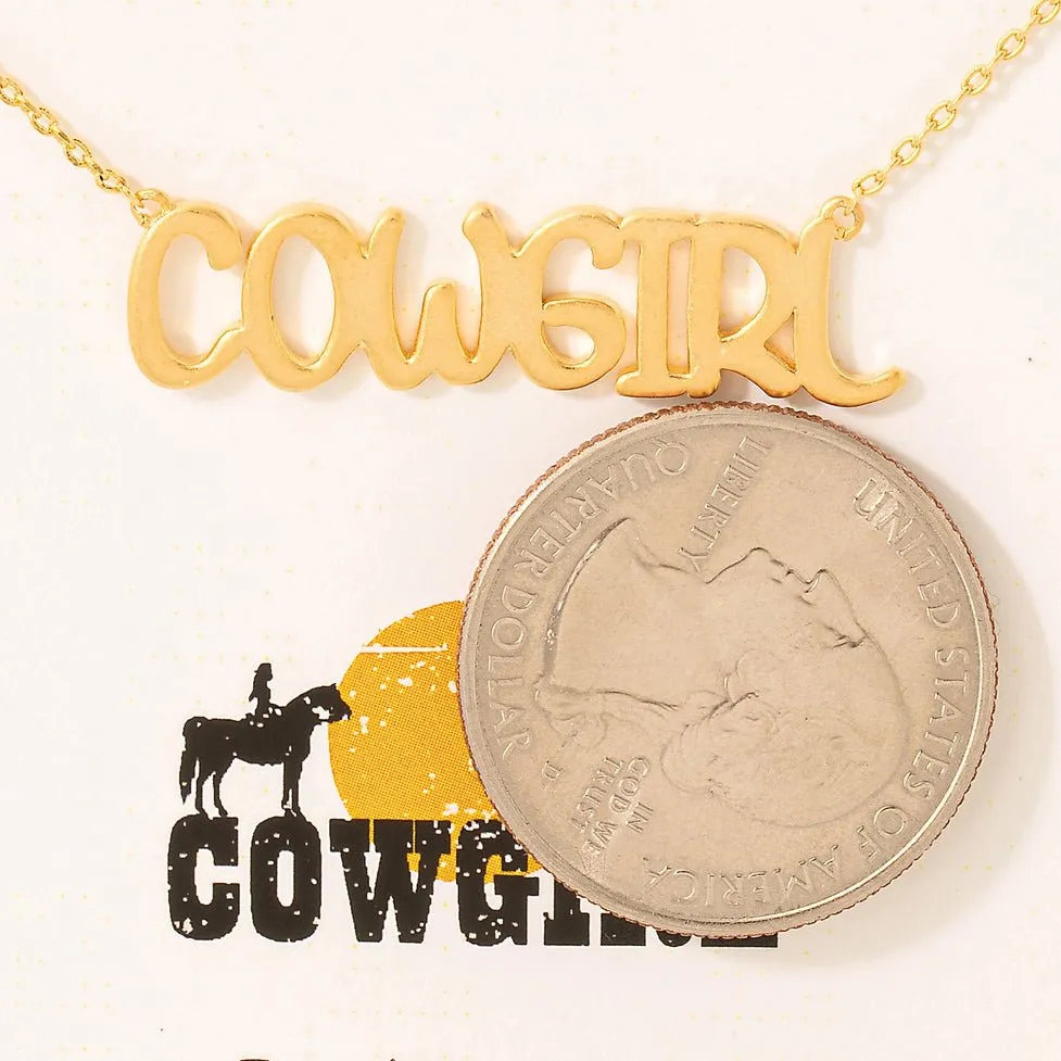 Cowgirl Necklace Gold Dipped