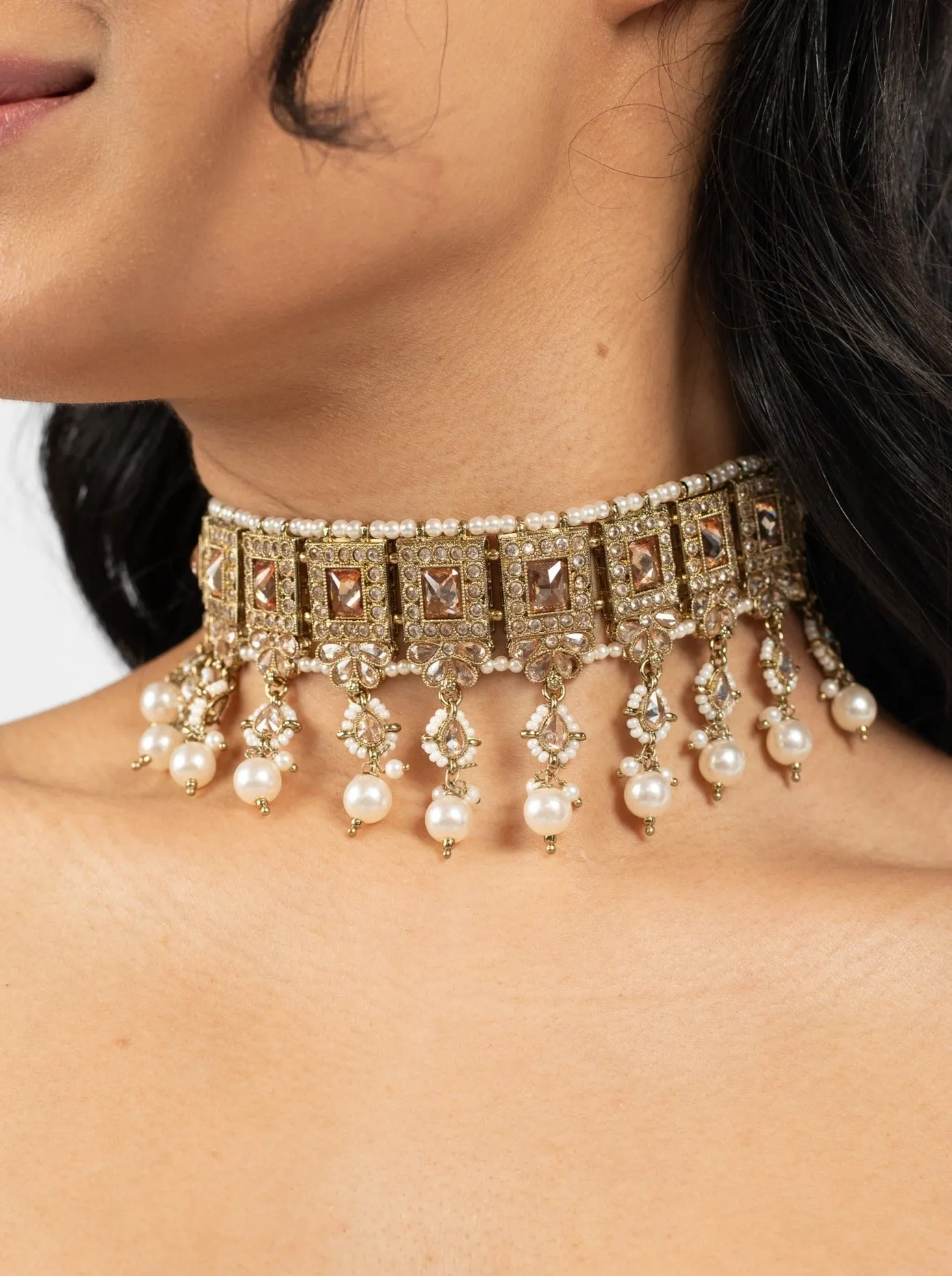 Cream Suraj Choker