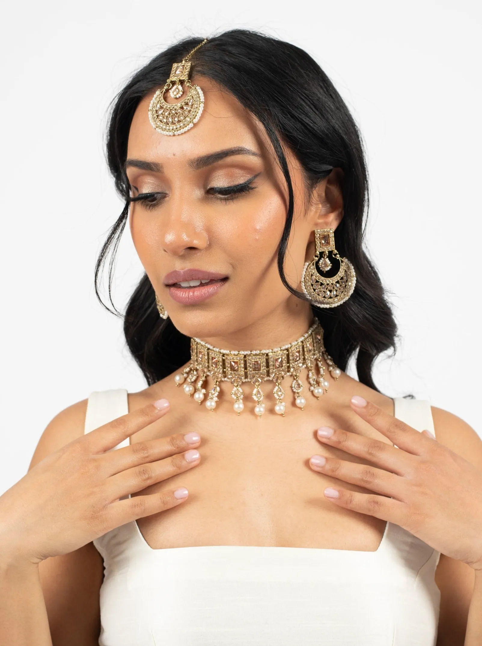 Cream Suraj Choker