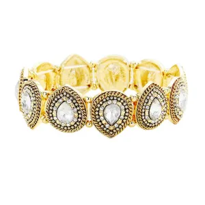 Crystal Droplet Stretch Bracelet