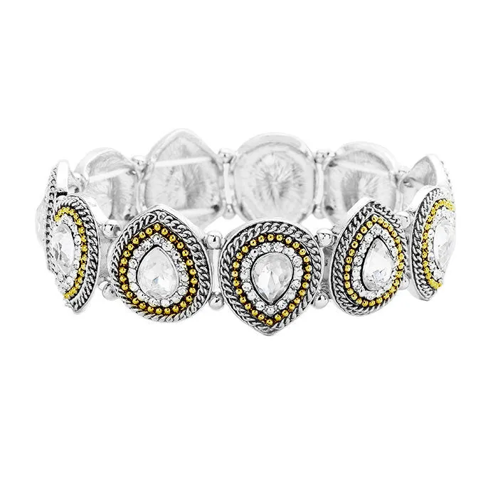 Crystal Droplet Stretch Bracelet