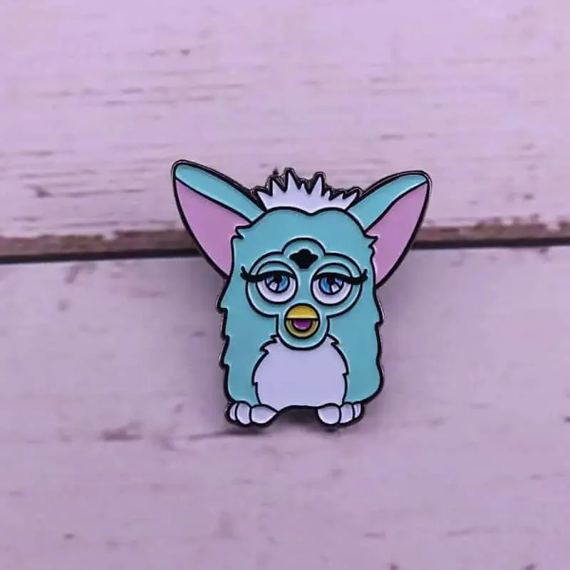 Cute Furby Vaporwave Enamel Pin