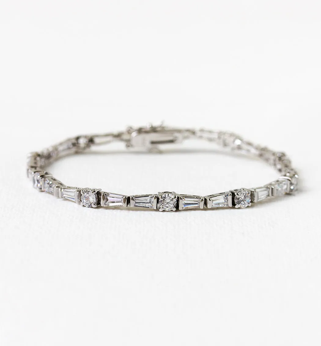 Deco Tapered Baguette & Regal Tennis Bracelets