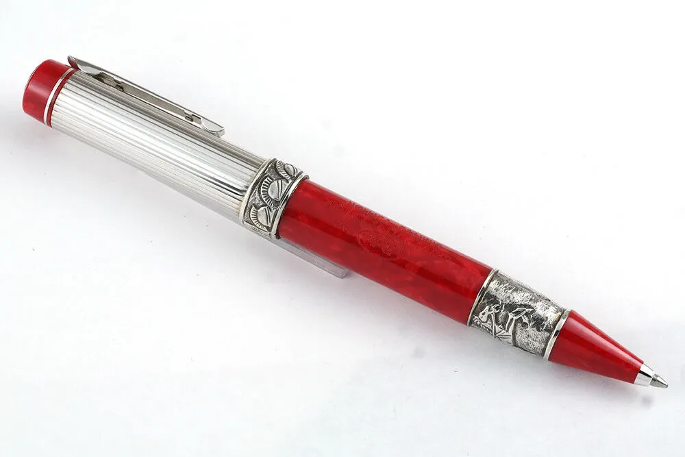 Delta Julius Caesar Special Limited Edition Red/Silver Capless Rollerball Pen