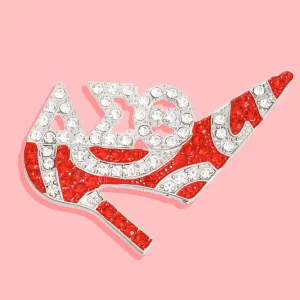 Delta Sigma Theta / DST Brooch Delta Sigma Sorority Inspired Heel Pin for Women