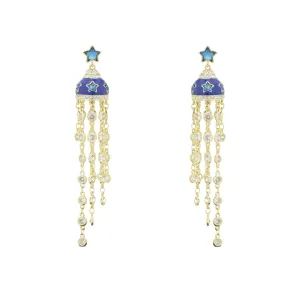 Dome Star Shower Earrings