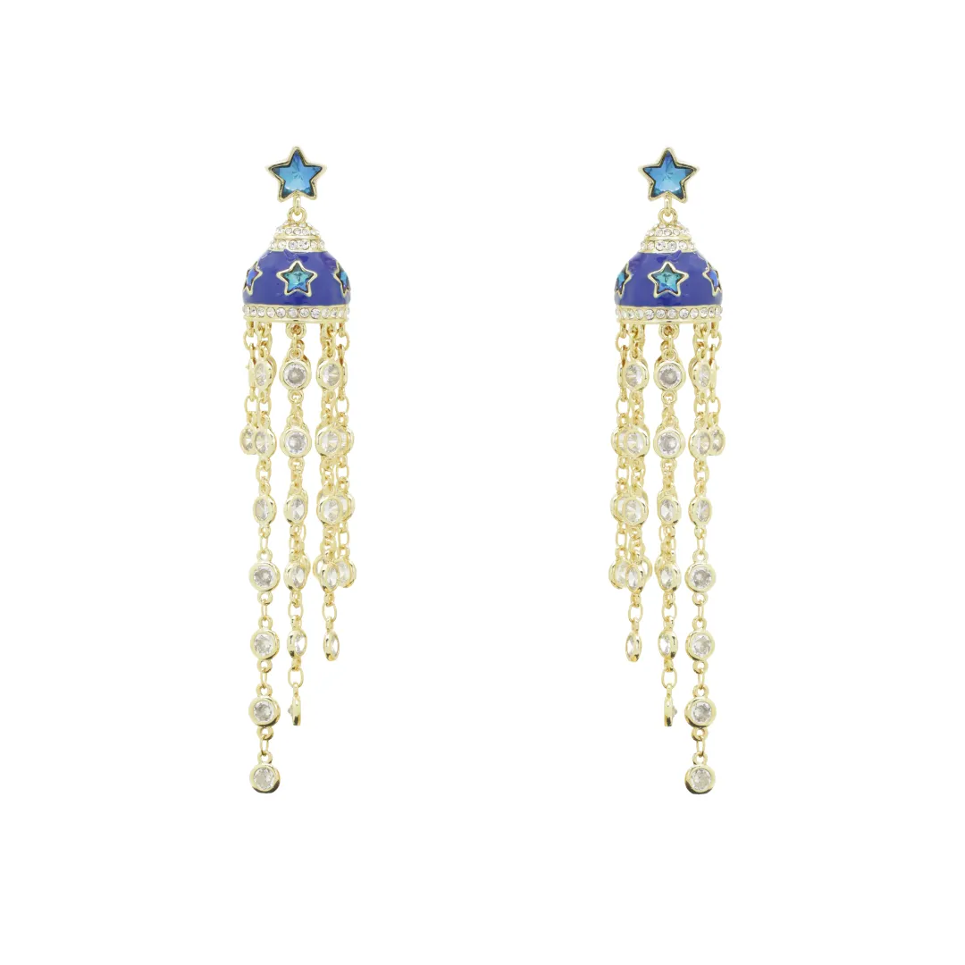 Dome Star Shower Earrings