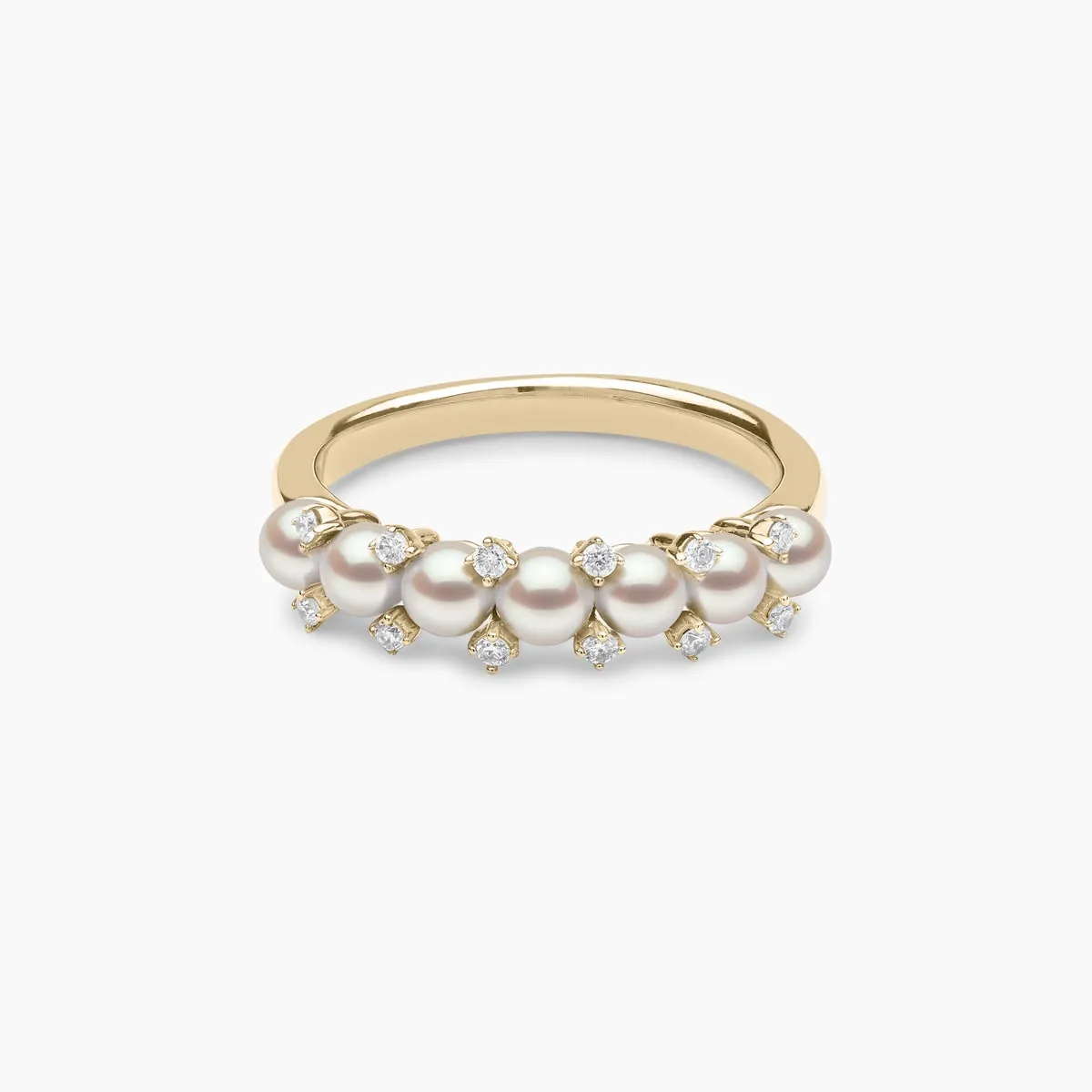 Eclipse 18K Gold Pearl and Diamond Starlit Ring