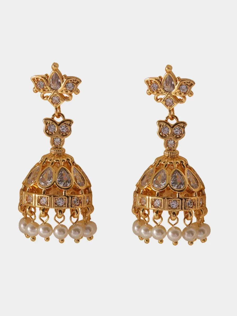 Elegant Vintage Wind Chime Zircon Earrings MSE00144