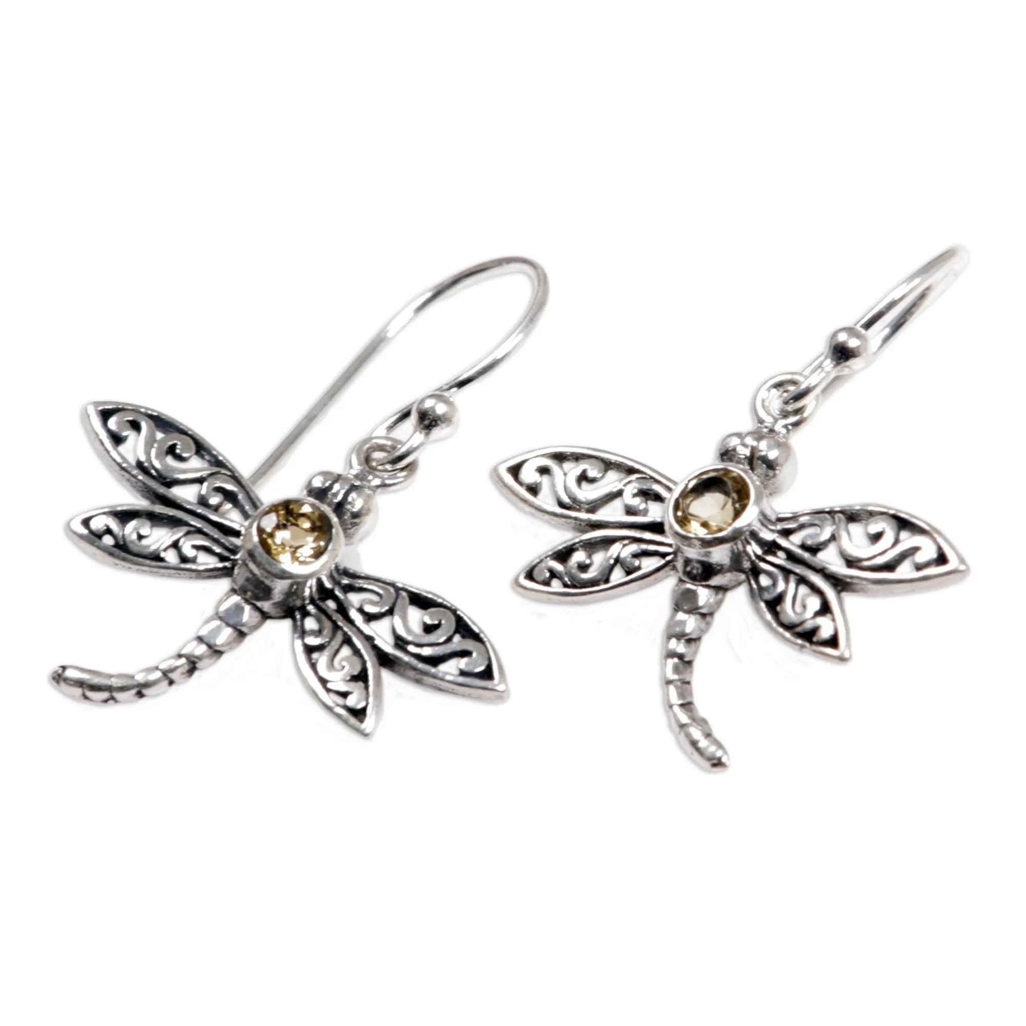 Enchanted Dragonfly Sterling Silver Earrings