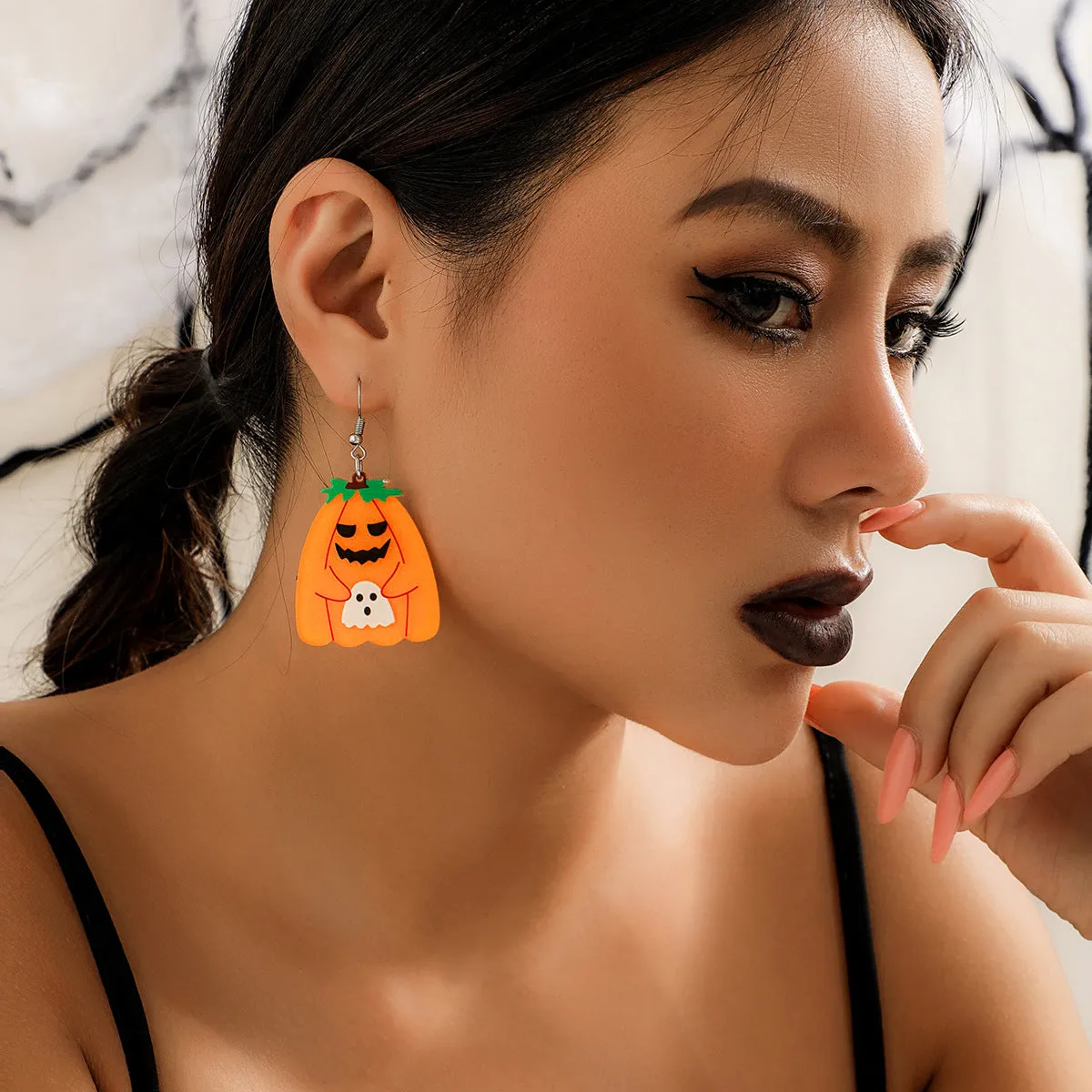 Enchanting Halloween Acrylic Earrings with Witchy Vibes