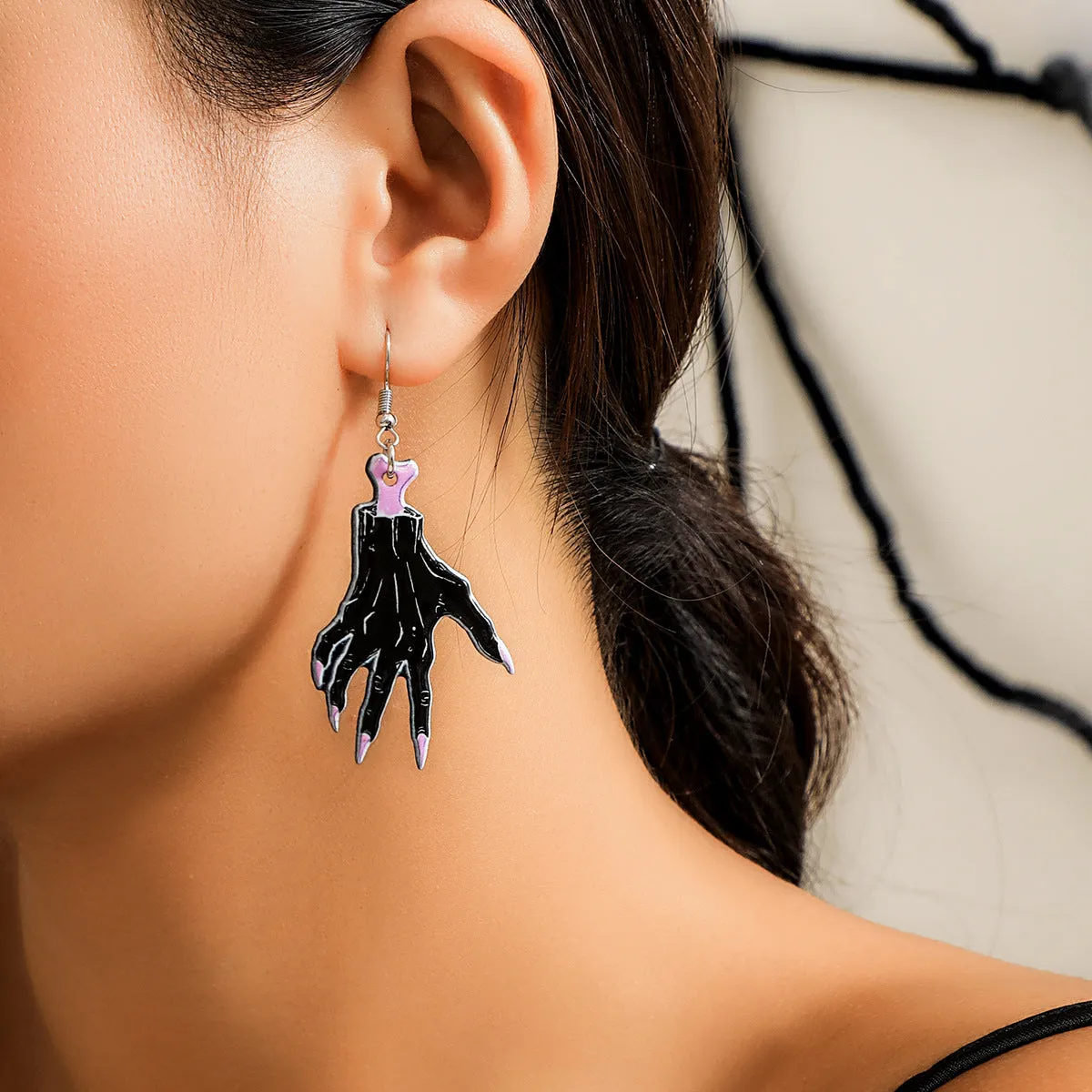 Enchanting Halloween Acrylic Earrings with Witchy Vibes