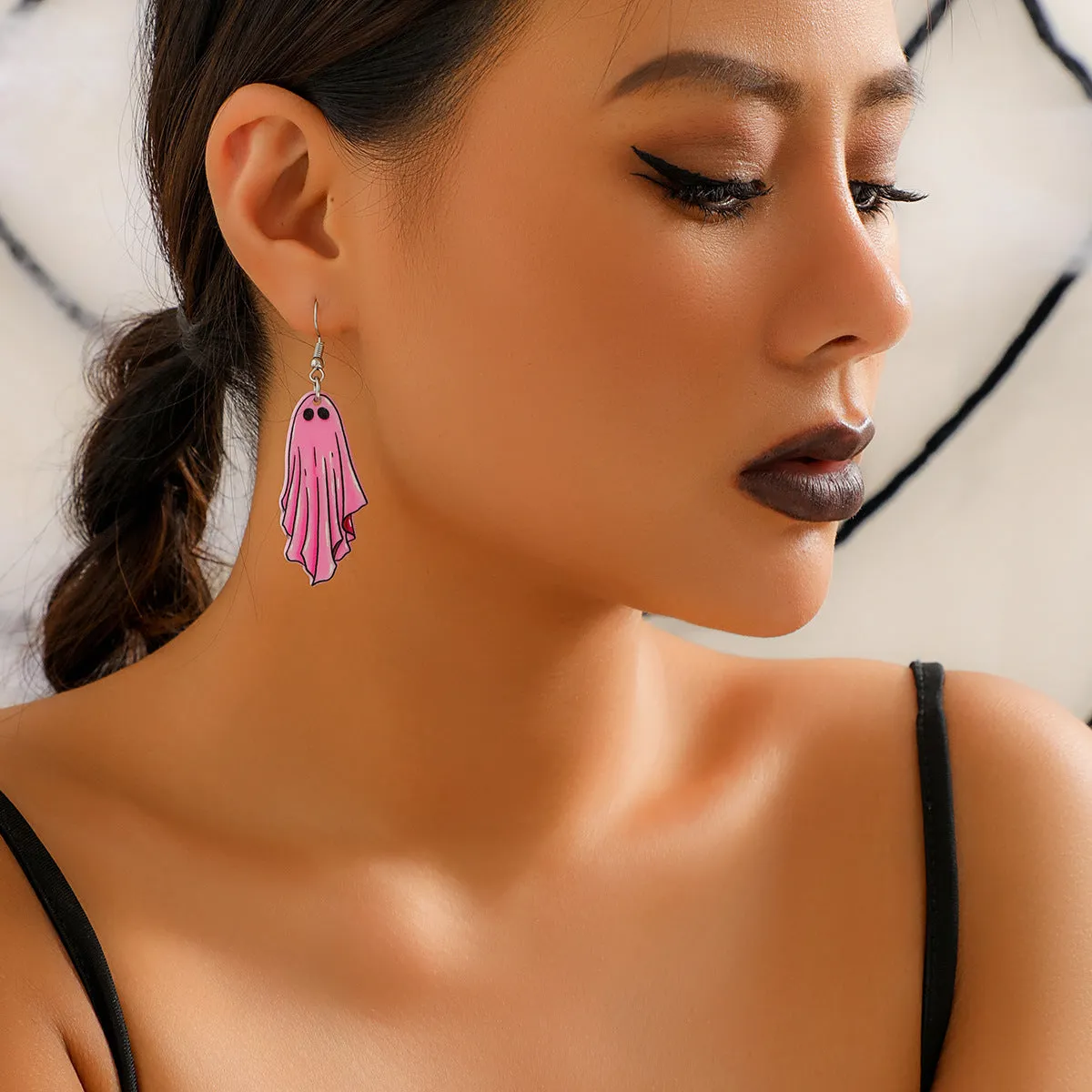 Enchanting Halloween Acrylic Earrings with Witchy Vibes