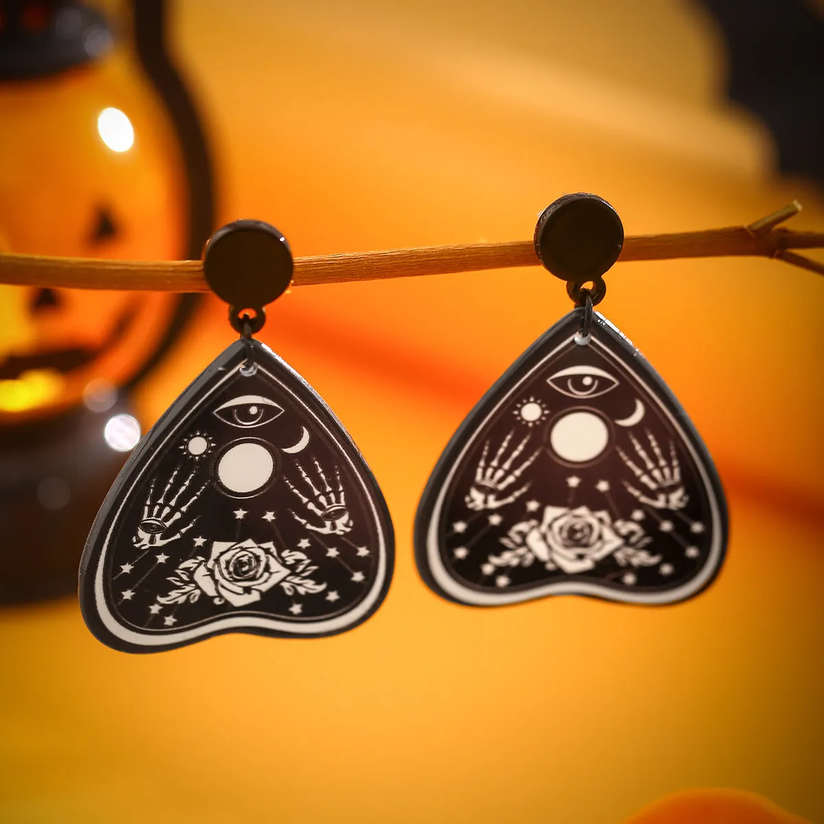 Enchanting Halloween Acrylic Earrings with Witchy Vibes