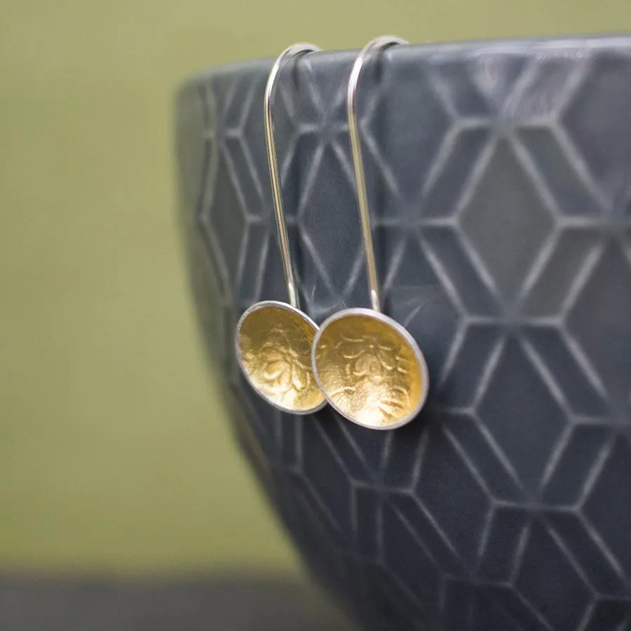 Golden Blossom Cup Drop Earrings