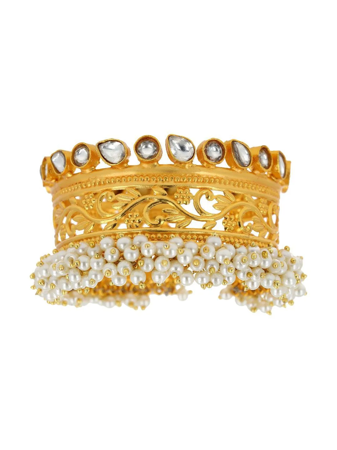 Golden Filigree Pearl Kada