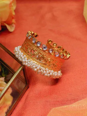 Golden Filigree Pearl Kada