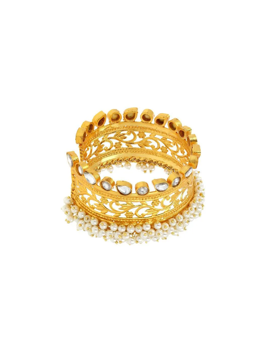 Golden Filigree Pearl Kada