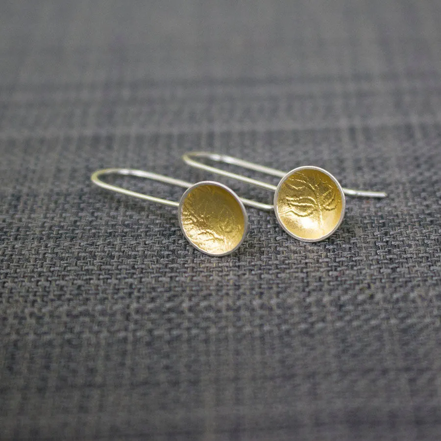 Golden Vines Cup Drop Earrings