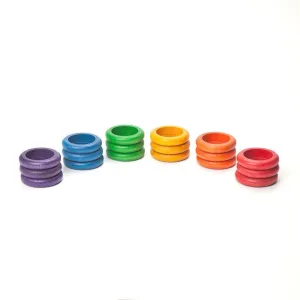 Grapat Wooden Rings x 18 -  6 Colours