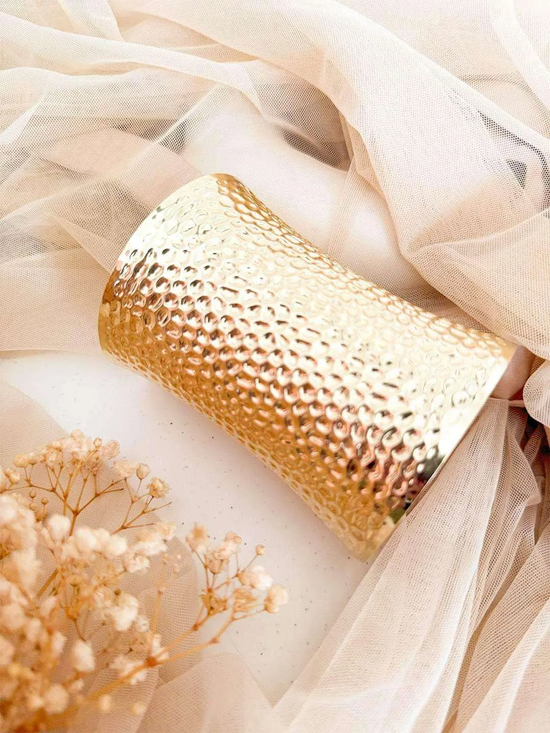 Hollow Geometric Open Cuff Bracelet