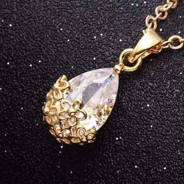 Infused Diamond Dust Necklace in Platinum or 18K Gold Plating