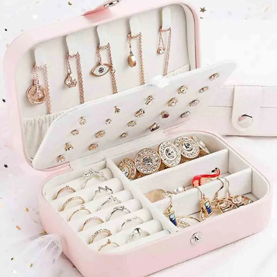 Jewellery Box Customized for Travel Storage Case for Rings Earrings and Pendants