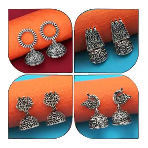 JewelMaze Set of 4 Earrings Combo